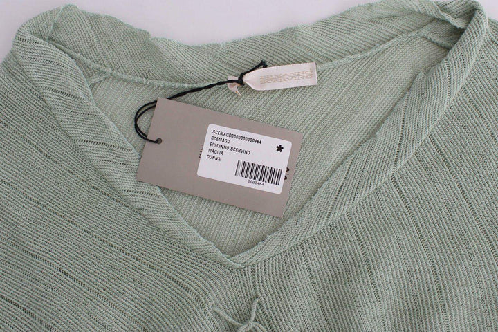 ERMANNO SCERVINO Women   Lightweight Knit Sweater Top Blouse #women, Catch, Ermanno Scervino, feed-agegroup-adult, feed-color-green, feed-gender-female, feed-size-IT44 | M, Gender_Women, Green, IT44 | M, Kogan, Sweaters - Women - Clothing at SEYMAYKA