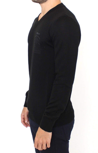 ERMANNO SCERVINO Men Wool Blend V-neck Pullover Sweater #men, Black, Catch, Ermanno Scervino, feed-agegroup-adult, feed-color-black, feed-gender-male, feed-size-IT48 | M, Gender_Men, IT48 | M, Kogan, Sweaters - Men - Clothing at SEYMAYKA