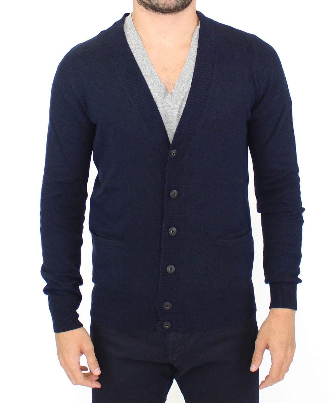 ERMANNO SCERVINO Men  Wool Cashmere  Cardigan Pullover Sweater #men, Blue, Catch, Ermanno Scervino, feed-agegroup-adult, feed-color-blue, feed-gender-male, feed-size-IT48 | M, feed-size-IT50 | M, feed-size-IT52 | L, feed-size-IT54 | XL, Gender_Men, IT48 | M, IT50 | M, IT52 | L, IT54 | XL, Kogan, Sweaters - Men - Clothing at SEYMAYKA