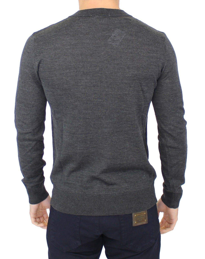 ERMANNO SCERVINO Men  Wool Blend V-neck Pullover Sweater #men, Catch, Ermanno Scervino, feed-agegroup-adult, feed-color-gray, feed-gender-male, feed-size-IT46 | S, feed-size-IT54 | XL, Gender_Men, Gray, IT46 | S, IT54 | XL, Kogan, Sleepwear - Men - Clothing at SEYMAYKA