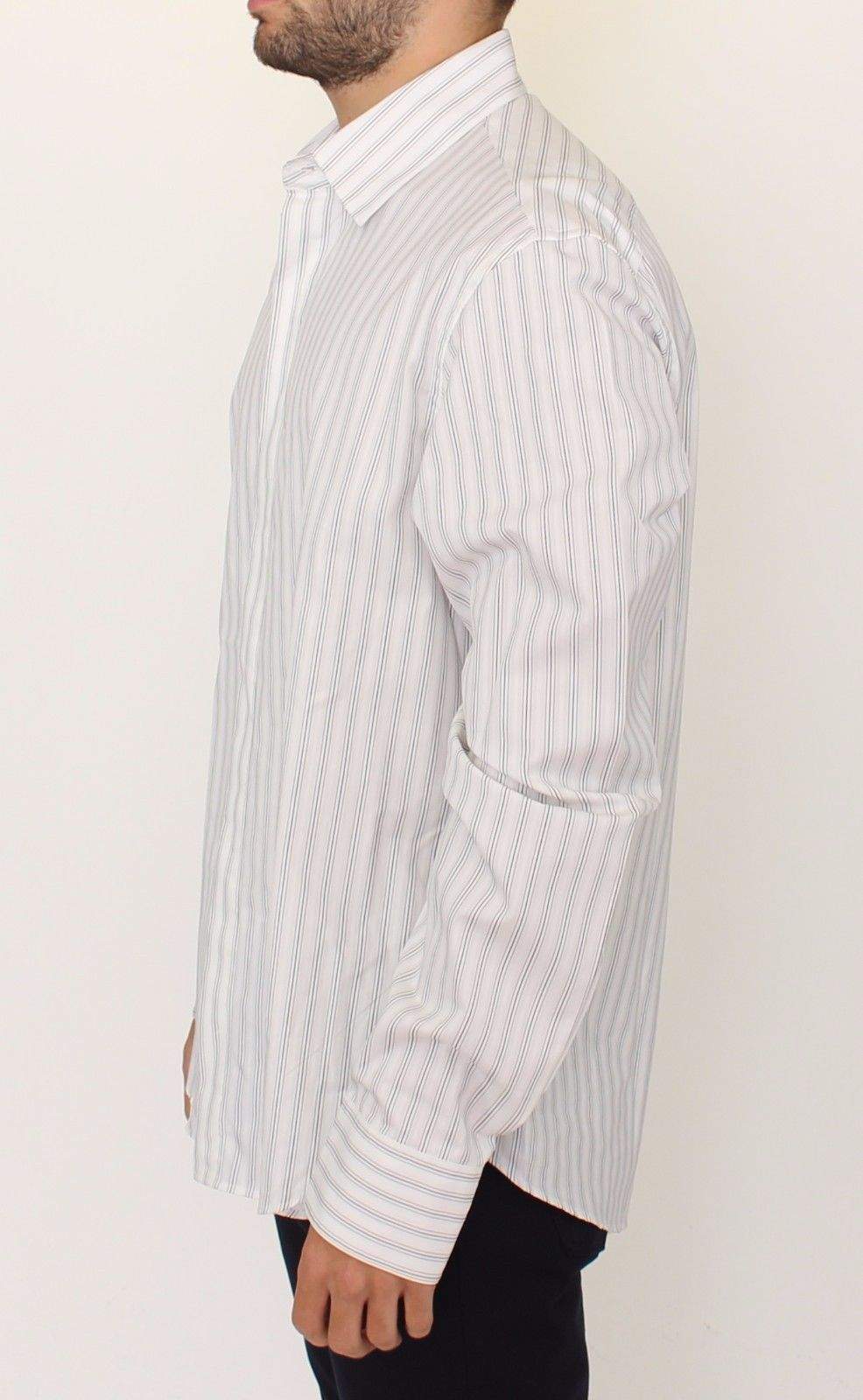 ERMANNO SCERVINO Men  Striped Regular Fit Casual Shirt #men, Catch, Ermanno Scervino, feed-agegroup-adult, feed-color-white, feed-gender-male, feed-size-IT54 | XL, Gender_Men, IT54 | XL, Kogan, Shirts - Men - Clothing, White at SEYMAYKA