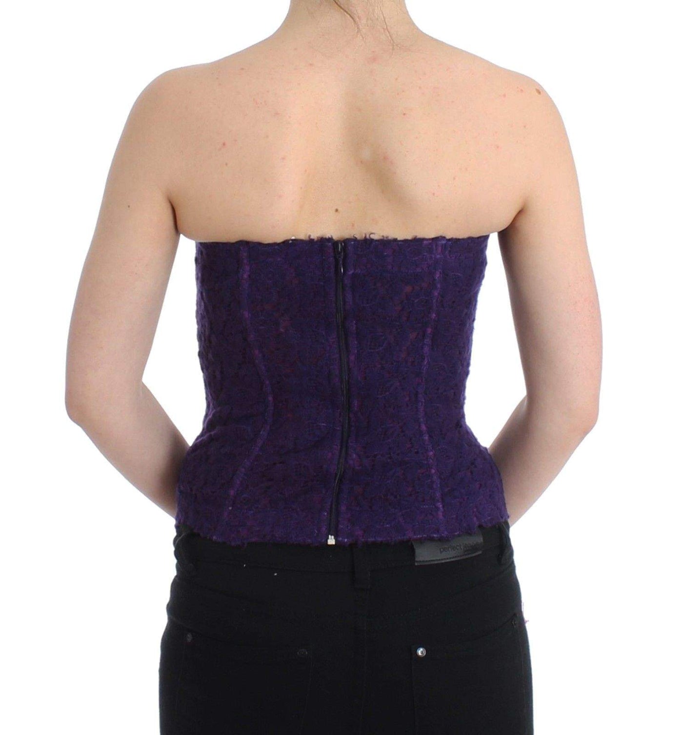ERMANNO SCERVINO Women  Purple Lingerie Corset Bustier Top Floral Lace #women, Catch, Ermanno Scervino, feed-agegroup-adult, feed-color-purple, feed-gender-female, feed-size-IT2 | S, Gender_Women, IT2 | S, Kogan, Purple, Tops & T-Shirts - Women - Clothing at SEYMAYKA