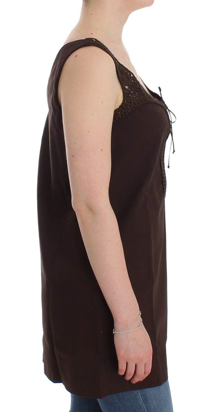 ERMANNO SCERVINO Women   Beachwear  Cotton Stretch Tunic Dress #women, Brown, Catch, Clothing_Dress, Dresses - Women - Clothing, Ermanno Scervino, feed-agegroup-adult, feed-color-brown, feed-gender-female, feed-size-IT42 | S, Gender_Women, IT42 | S, Kogan at SEYMAYKA