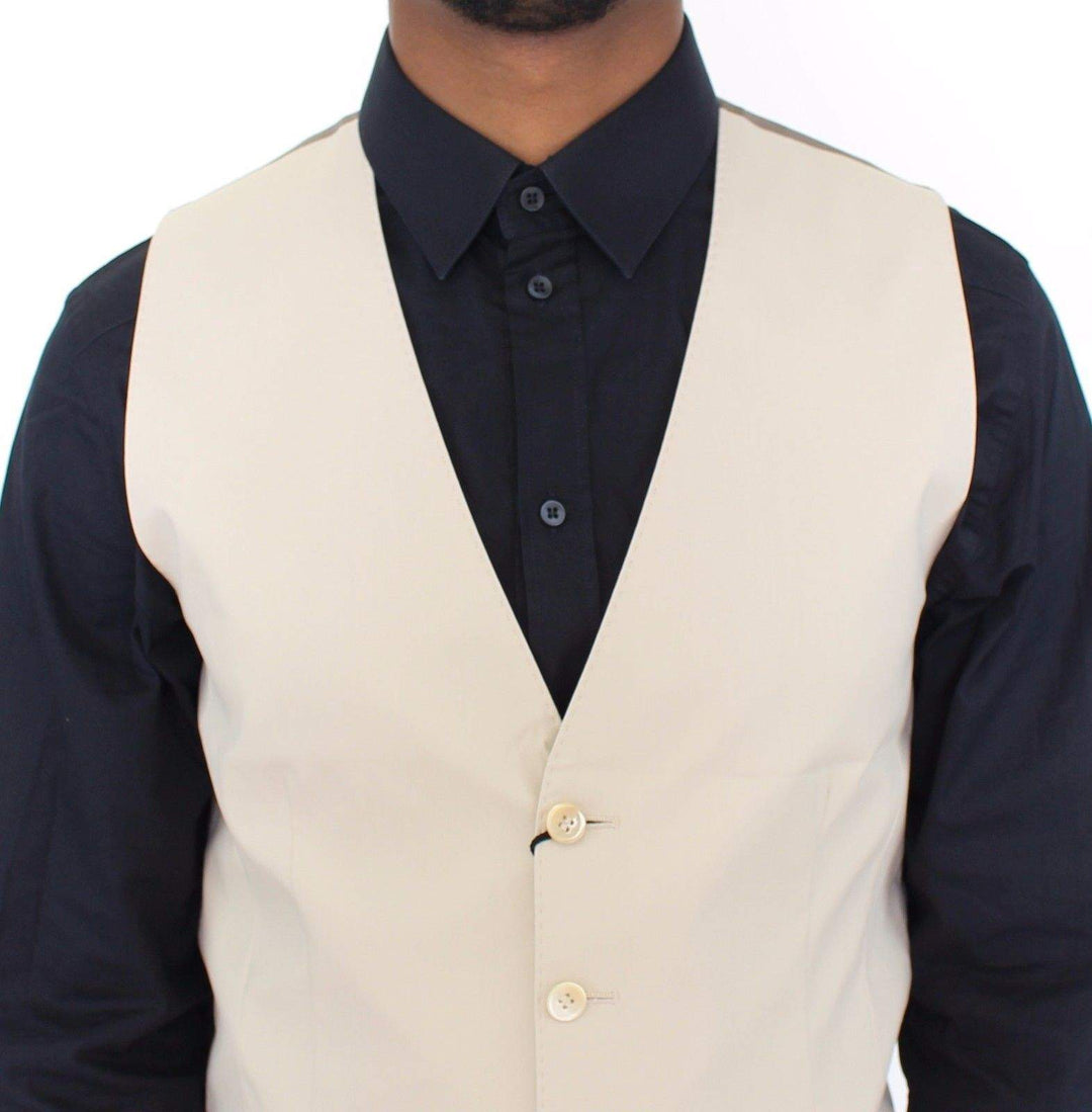 Dolce & Gabbana Beige Cotton Stretch Dress Vest Blazer #men, Beige, Brand_Dolce & Gabbana, Catch, Dolce & Gabbana, feed-agegroup-adult, feed-color-beige, feed-gender-male, feed-size-IT44 | XS, feed-size-IT46 | S, feed-size-IT48 | M, feed-size-IT50 | L, feed-size-IT52 | XL, Gender_Men, IT44 | XS, IT46 | S, IT48 | M, IT50 | L, IT52 | XL, Kogan, Men - New Arrivals, Vests - Men - Clothing at SEYMAYKA