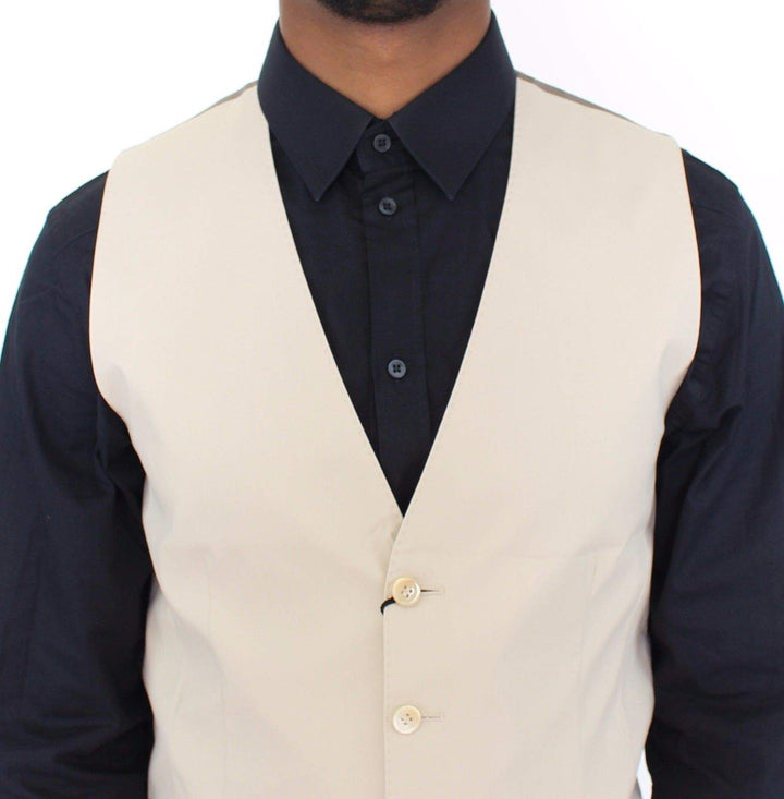 Dolce & Gabbana Beige Cotton Stretch Dress Vest Blazer #men, Beige, Brand_Dolce & Gabbana, Catch, Dolce & Gabbana, feed-agegroup-adult, feed-color-beige, feed-gender-male, feed-size-IT44 | XS, feed-size-IT46 | S, feed-size-IT48 | M, feed-size-IT50 | L, feed-size-IT52 | XL, Gender_Men, IT44 | XS, IT46 | S, IT48 | M, IT50 | L, IT52 | XL, Kogan, Men - New Arrivals, Vests - Men - Clothing at SEYMAYKA