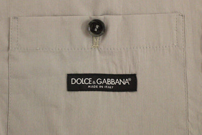 Dolce & Gabbana  Gray Cotton Slim Fit Button Front Dress Vest #men, 48 | M, Brand_Dolce & Gabbana, Catch, Dolce & Gabbana, feed-agegroup-adult, feed-color-gray, feed-gender-male, feed-size-48 | M, Gender_Men, Gray, Kogan, Men - New Arrivals, Vests - Men - Clothing at SEYMAYKA