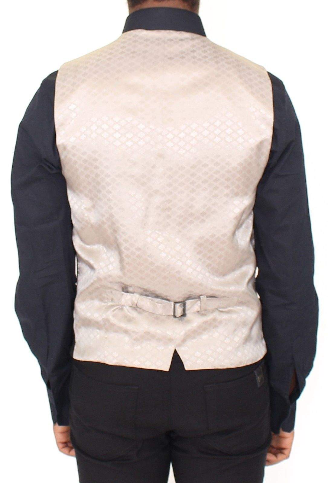 Dolce & Gabbana  Black Cotton Dress Vest Blazer Jacket #men, Black/White, Brand_Dolce & Gabbana, Catch, Dolce & Gabbana, feed-agegroup-adult, feed-color-black, feed-color-white, feed-gender-male, feed-size-IT48 | M, Gender_Men, IT48 | M, Kogan, Men - New Arrivals, Vests - Men - Clothing at SEYMAYKA