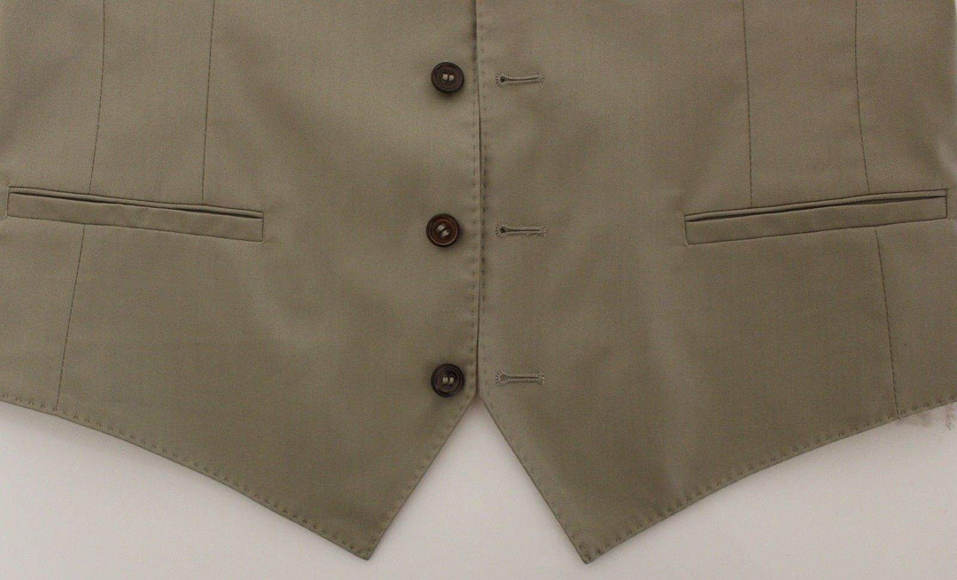 Dolce & Gabbana  Beige Cotton Dress Vest Blazer Jacket #men, Beige, Brand_Dolce & Gabbana, Catch, Dolce & Gabbana, feed-agegroup-adult, feed-color-beige, feed-gender-male, feed-size-IT44 | XS, Gender_Men, IT44 | XS, Kogan, Men - New Arrivals, Vests - Men - Clothing at SEYMAYKA