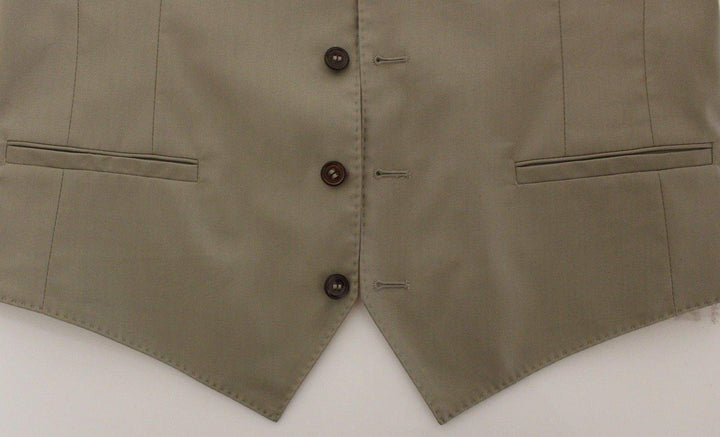 Dolce & Gabbana  Beige Cotton Dress Vest Blazer Jacket #men, Beige, Brand_Dolce & Gabbana, Catch, Dolce & Gabbana, feed-agegroup-adult, feed-color-beige, feed-gender-male, feed-size-IT44 | XS, Gender_Men, IT44 | XS, Kogan, Men - New Arrivals, Vests - Men - Clothing at SEYMAYKA