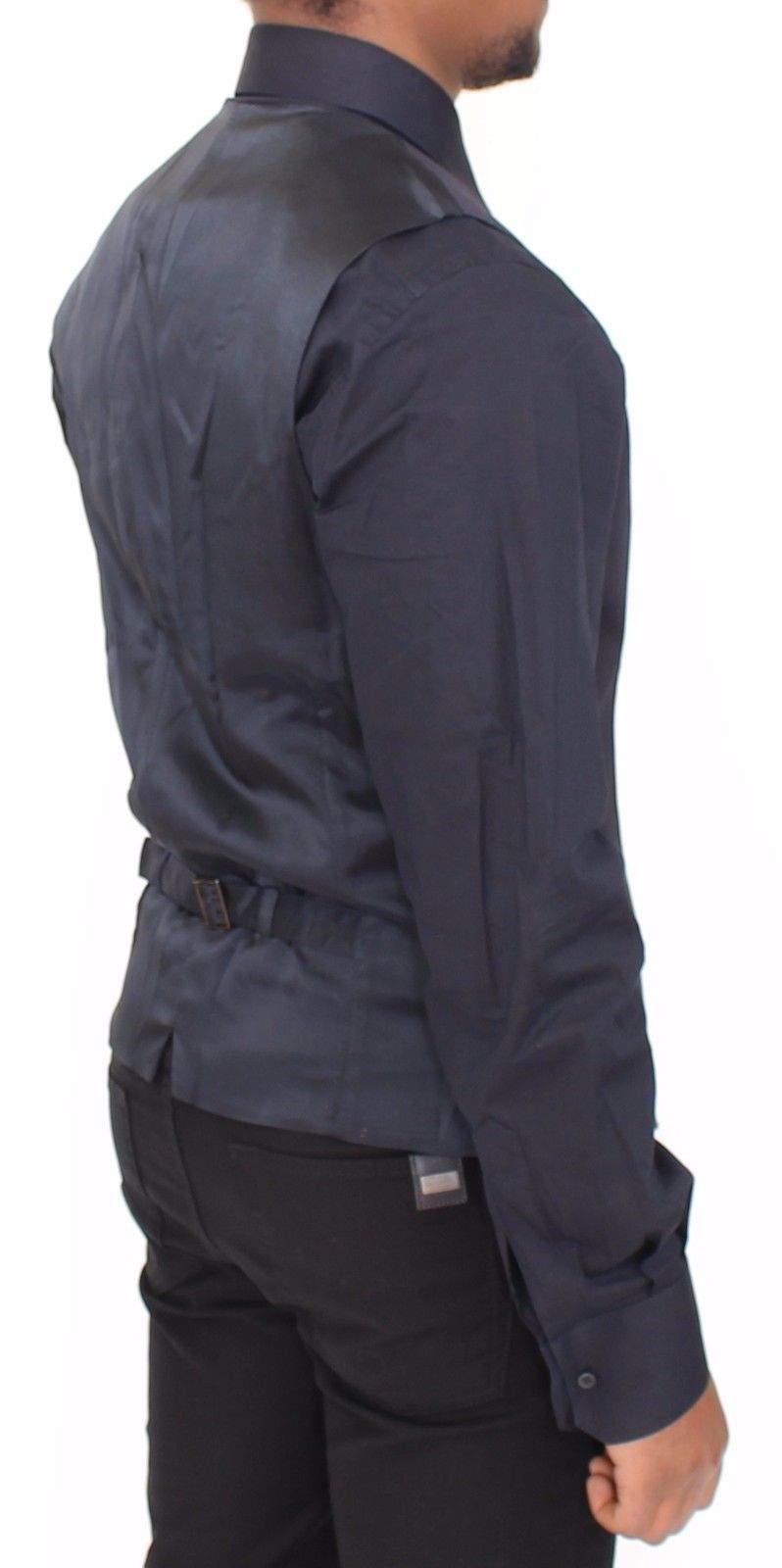 Dolce & Gabbana  Blue Cotton Stretch Dress Vest Blazer #men, Blue, Brand_Dolce & Gabbana, Catch, Dolce & Gabbana, feed-agegroup-adult, feed-color-blue, feed-gender-male, feed-size-IT46 | S, Gender_Men, IT46 | S, Kogan, Men - New Arrivals, Vests - Men - Clothing at SEYMAYKA