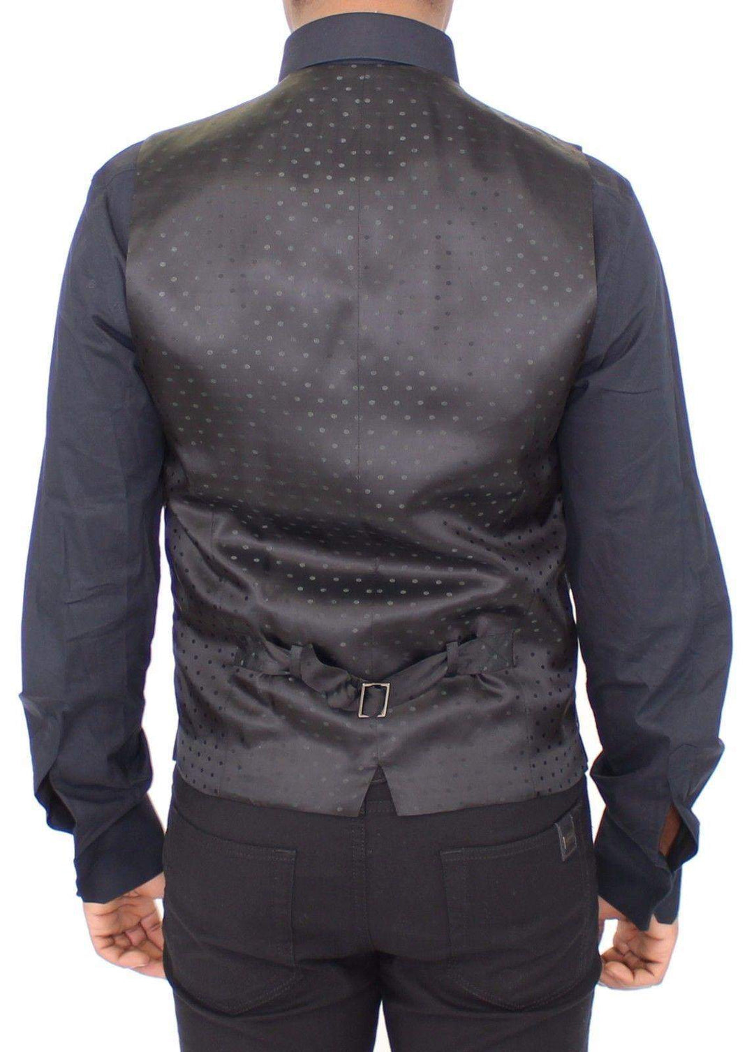 Dolce & Gabbana  Black Wool Silk Stretch Dress Vest Blazer #men, Black, Brand_Dolce & Gabbana, Catch, Dolce & Gabbana, feed-agegroup-adult, feed-color-black, feed-gender-male, feed-size-IT48 | M, Gender_Men, IT48 | M, Kogan, Men - New Arrivals, Vests - Men - Clothing at SEYMAYKA