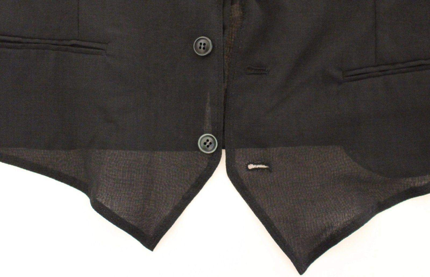 Dolce & Gabbana  Black Wool Formal Dress Vest Gilet Jacket #men, Black, Brand_Dolce & Gabbana, Catch, Dolce & Gabbana, feed-agegroup-adult, feed-color-black, feed-gender-male, feed-size-IT46 | S, Gender_Men, IT46 | S, Kogan, Vests - Men - Clothing at SEYMAYKA