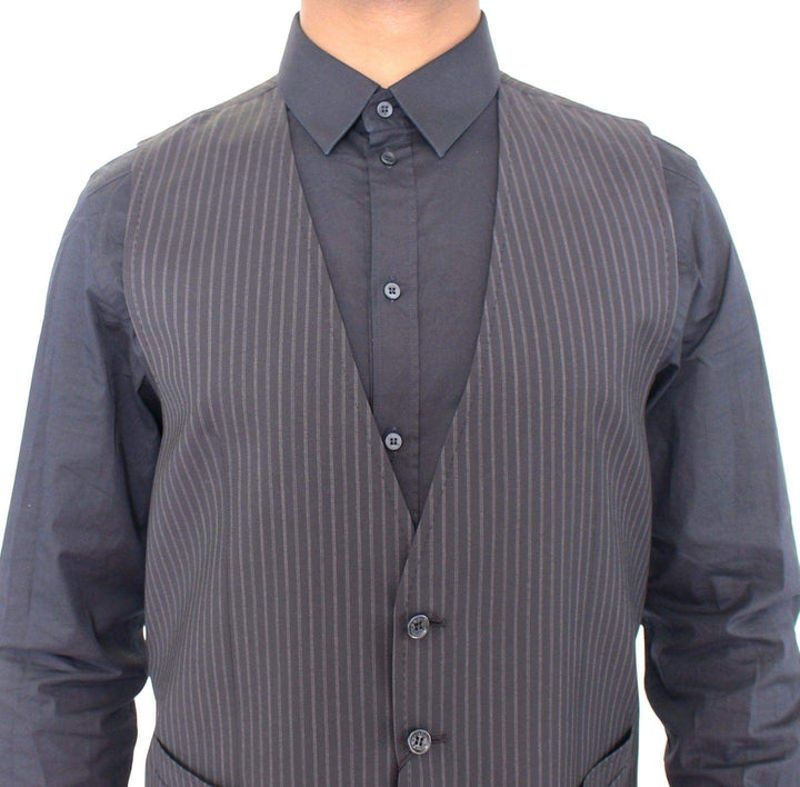 Dolce & Gabbana  Gray Stretch Formal Dress Vest Gilet #men, Brand_Dolce & Gabbana, Catch, Dolce & Gabbana, feed-agegroup-adult, feed-color-gray, feed-gender-male, feed-size-IT50 | L, Gender_Men, Gray, IT50 | L, Kogan, Men - New Arrivals, Vests - Men - Clothing at SEYMAYKA