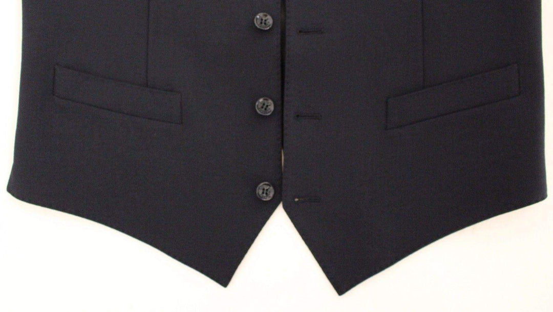 Dolce & Gabbana  Blue Wool Formal Dress Vest Gilet #men, Blue, Brand_Dolce & Gabbana, Catch, Dolce & Gabbana, feed-agegroup-adult, feed-color-blue, feed-gender-male, feed-size-IT44 | XS, Gender_Men, IT44 | XS, Kogan, Men - New Arrivals, Vests - Men - Clothing at SEYMAYKA