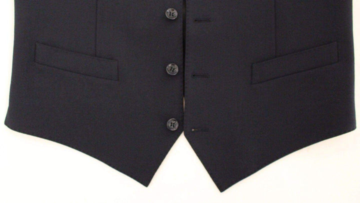 Dolce & Gabbana  Blue Wool Formal Dress Vest Gilet #men, Blue, Brand_Dolce & Gabbana, Catch, Dolce & Gabbana, feed-agegroup-adult, feed-color-blue, feed-gender-male, feed-size-IT44 | XS, Gender_Men, IT44 | XS, Kogan, Men - New Arrivals, Vests - Men - Clothing at SEYMAYKA
