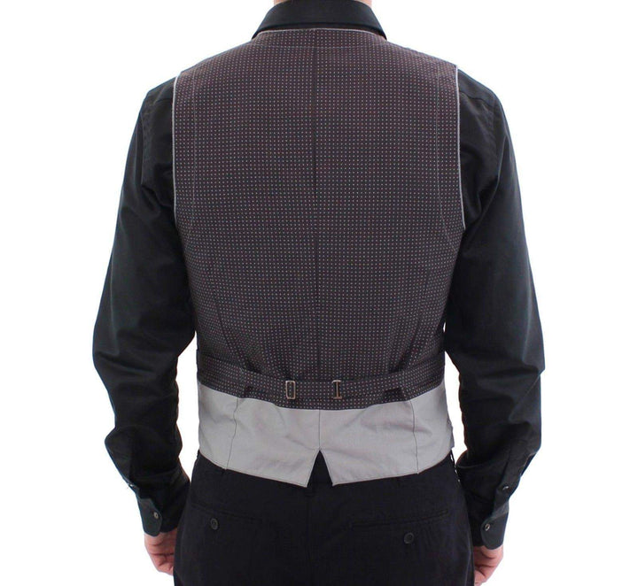 Dolce & Gabbana  Gray Polka Dot Dress Vest Gilet Weste #men, Brand_Dolce & Gabbana, Catch, Dolce & Gabbana, feed-agegroup-adult, feed-color-gray, feed-gender-male, feed-size-IT46 | S, feed-size-IT52 | XL, Gender_Men, Gray, IT46 | S, Kogan, Men - New Arrivals, Vests - Men - Clothing at SEYMAYKA