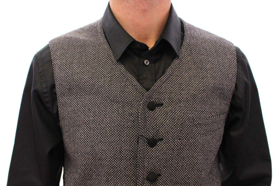 Dolce & Gabbana  Gray Cotton Blend Logo Vest Gilet Weste #men, Brand_Dolce & Gabbana, Catch, Dolce & Gabbana, feed-agegroup-adult, feed-color-gray, feed-gender-male, feed-size-IT48 | M, Gender_Men, Gray, IT48 | M, Kogan, Men - New Arrivals, Vests - Men - Clothing at SEYMAYKA