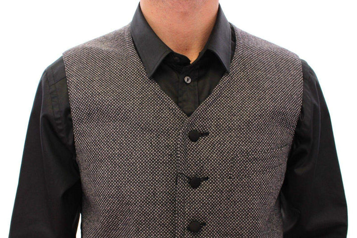 Dolce & Gabbana  Gray Cotton Blend Logo Vest Gilet Weste #men, Brand_Dolce & Gabbana, Catch, Dolce & Gabbana, feed-agegroup-adult, feed-color-gray, feed-gender-male, feed-size-IT48 | M, Gender_Men, Gray, IT48 | M, Kogan, Men - New Arrivals, Vests - Men - Clothing at SEYMAYKA