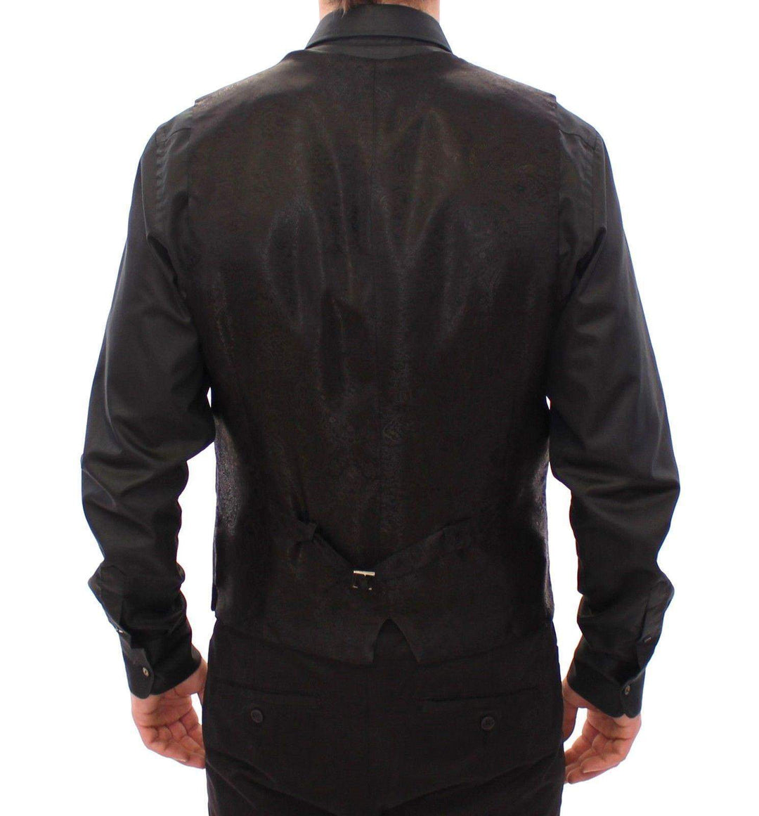 Dolce & Gabbana  Black Striped Wool Logo Vest Gilet Weste #men, Black, Brand_Dolce & Gabbana, Catch, Dolce & Gabbana, feed-agegroup-adult, feed-color-black, feed-gender-male, feed-size-IT48 | M, Gender_Men, IT48 | M, Kogan, Men - New Arrivals, Vests - Men - Clothing at SEYMAYKA