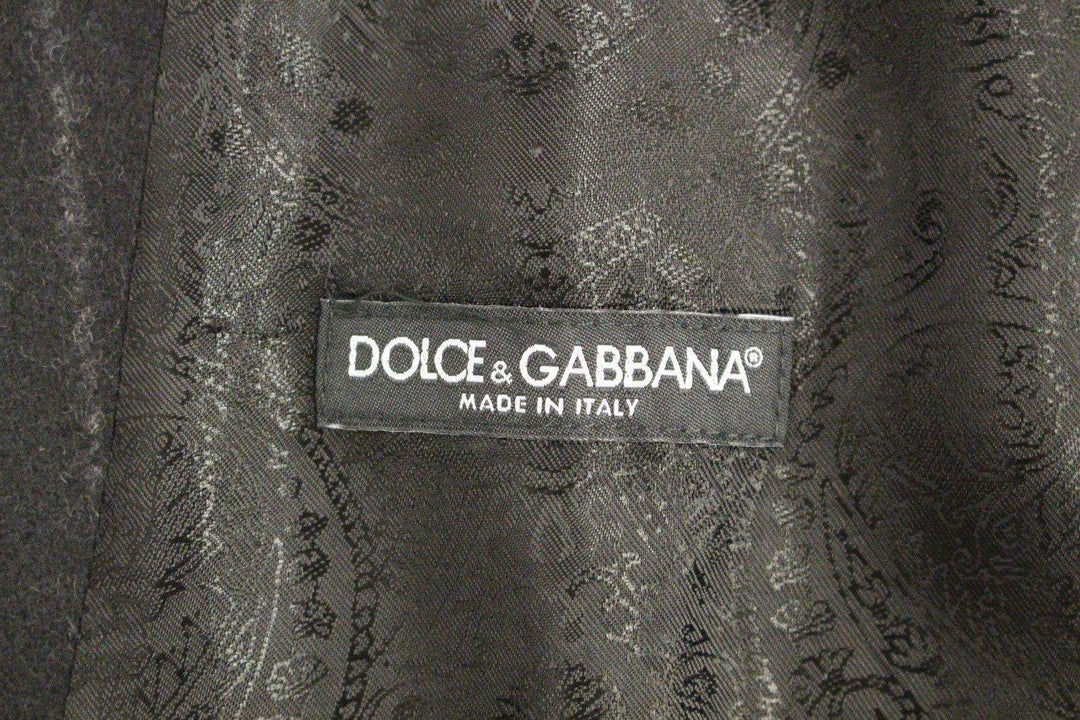 Dolce & Gabbana  Black Striped Wool Logo Vest Gilet Weste #men, Black, Brand_Dolce & Gabbana, Catch, Dolce & Gabbana, feed-agegroup-adult, feed-color-black, feed-gender-male, feed-size-IT48 | M, Gender_Men, IT48 | M, Kogan, Men - New Arrivals, Vests - Men - Clothing at SEYMAYKA