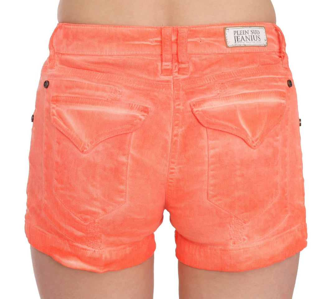 PLEIN SUD  Mid Waist Cotton Denim Mini Shorts #women, Catch, feed-agegroup-adult, feed-color-orange, feed-gender-female, feed-size-IT36 | XS, feed-size-IT38|XS, feed-size-IT42|M, Gender_Women, IT36 | XS, IT38|XS, IT40|S, IT42|M, Kogan, Orange, PLEIN SUD, Shorts - Women - Clothing, Women - New Arrivals at SEYMAYKA