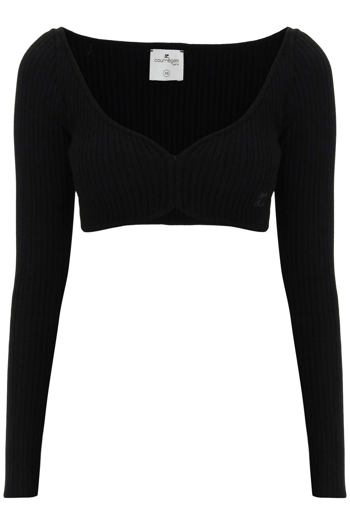 Courreges ribbed cropped sweater-0
