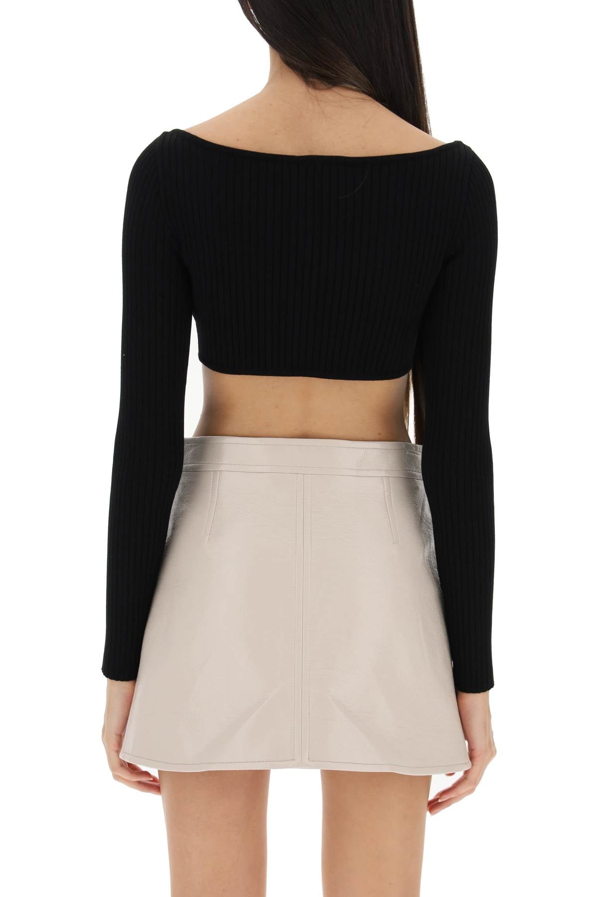 Courreges ribbed cropped sweater-2