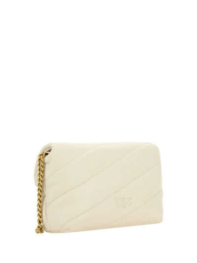 White Calf Leather Love Baby Small Shoulder Bag
