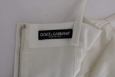 Dolce & Gabbana  White Wool Stretch Brooch Shift Dress #women, Brand_Dolce & Gabbana, Catch, Clothing_Dress, Dolce & Gabbana, Dresses - Women - Clothing, feed-agegroup-adult, feed-color-white, feed-gender-female, feed-size-IT36 | XS, feed-size-IT38 | S, feed-size-IT44|L, feed-size-IT46|XL, Gender_Women, IT36 | XS, IT38 | S, IT44|L, IT46|XL, Kogan, White, Women - New Arrivals at SEYMAYKA