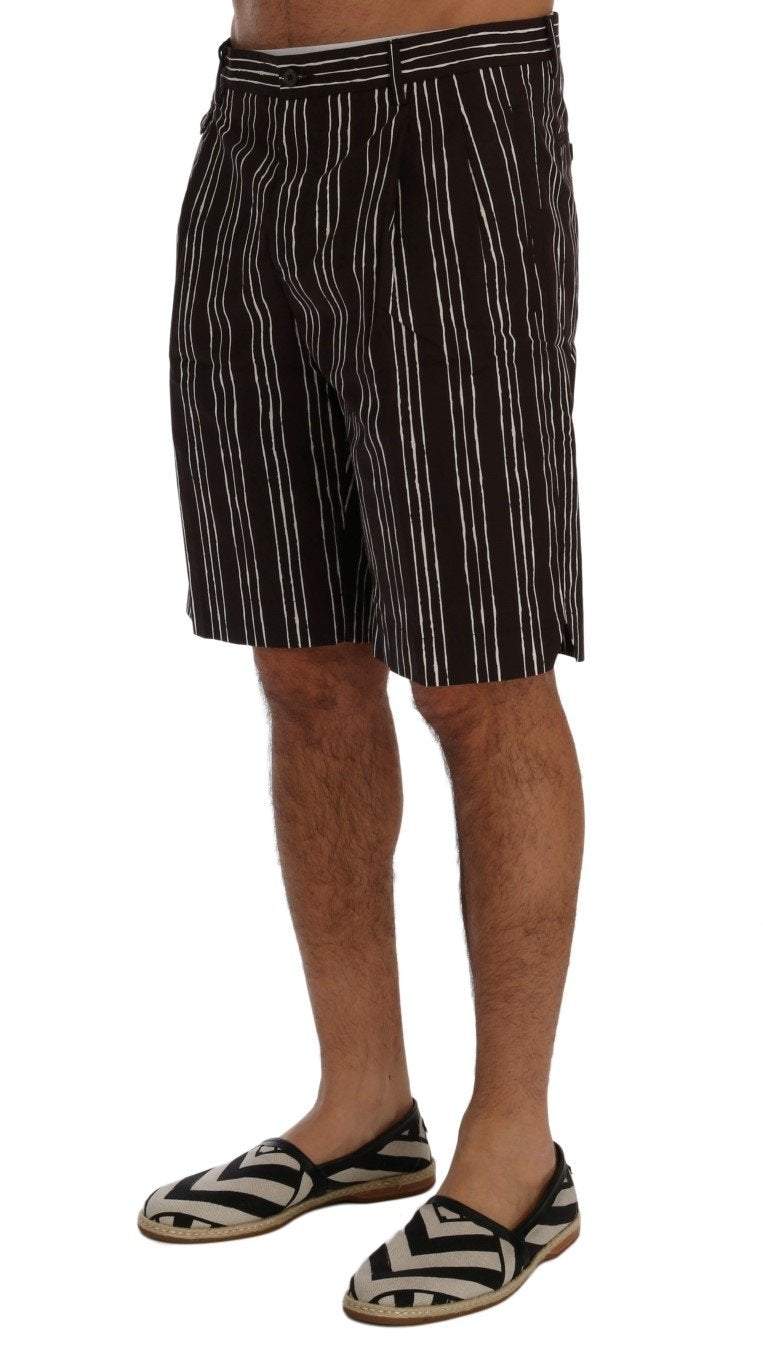 Dolce & Gabbana Bordeaux White Striped Hemp Casual Shorts #men, Bordeaux, Brand_Dolce & Gabbana, Catch, Dolce & Gabbana, feed-agegroup-adult, feed-color-bordeaux, feed-gender-male, feed-size-IT44 | XS, feed-size-IT46 | S, feed-size-IT48 | M, Gender_Men, IT44 | XS, IT46 | S, IT48 | M, IT50 | L, Kogan, Men - New Arrivals, Shorts - Men - Clothing at SEYMAYKA