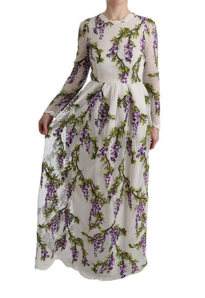 Dolce & Gabbana  White Floral Embroidered Maxi Dress #women, Brand_Dolce & Gabbana, Catch, Clothing_Dress, Dolce & Gabbana, Dresses - Women - Clothing, feed-agegroup-adult, feed-color-white, feed-gender-female, feed-size-IT40|S, Gender_Women, IT40|S, Kogan, White, Women - New Arrivals at SEYMAYKA