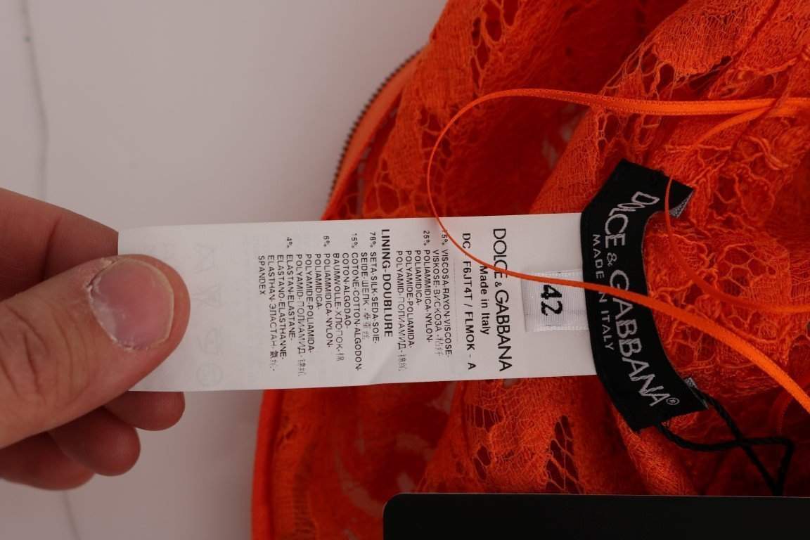 Dolce & Gabbana  Orange Floral Ricamo Sheath Long Dress #women, Brand_Dolce & Gabbana, Catch, Clothing_Dress, Dolce & Gabbana, Dresses - Women - Clothing, feed-agegroup-adult, feed-color-orange, feed-gender-female, feed-size-IT42|M, Gender_Women, IT42|M, Kogan, Orange, Women - New Arrivals at SEYMAYKA