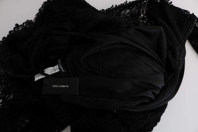 Dolce & Gabbana  Black Floral Ricamo Sheath Long Dress #women, Black, Brand_Dolce & Gabbana, Catch, Clothing_Dress, Dolce & Gabbana, Dresses - Women - Clothing, feed-agegroup-adult, feed-color-black, feed-gender-female, feed-size-IT40|S, Gender_Women, IT40|S, Kogan, Women - New Arrivals at SEYMAYKA