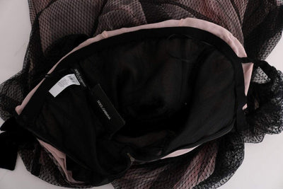 Dolce & Gabbana  Black Pink Silk Long Shift Dress #women, Brand_Dolce & Gabbana, Catch, Clothing_Dress, Dolce & Gabbana, Dresses - Women - Clothing, feed-agegroup-adult, feed-color-pink, feed-gender-female, feed-size-IT40|S, Gender_Women, IT40|S, Kogan, Pink, Women - New Arrivals at SEYMAYKA