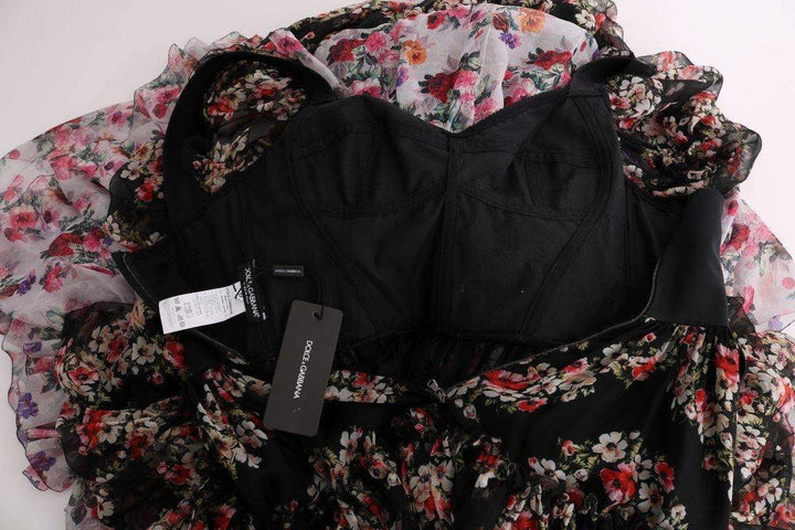 Dolce & Gabbana  Multicolor Silk Stretch Floral Shift Long Dress #women, Brand_Dolce & Gabbana, Catch, Clothing_Dress, Dolce & Gabbana, Dresses - Women - Clothing, feed-agegroup-adult, feed-color-multicolor, feed-gender-female, feed-size-IT36 | XS, Gender_Women, IT36 | XS, Kogan, Multicolor, Women - New Arrivals at SEYMAYKA