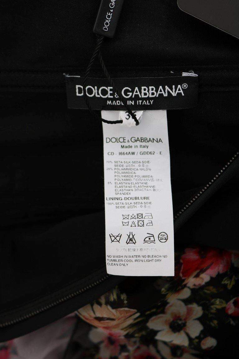 Dolce & Gabbana  Multicolor Silk Stretch Floral Shift Long Dress #women, Brand_Dolce & Gabbana, Catch, Clothing_Dress, Dolce & Gabbana, Dresses - Women - Clothing, feed-agegroup-adult, feed-color-multicolor, feed-gender-female, feed-size-IT36 | XS, Gender_Women, IT36 | XS, Kogan, Multicolor, Women - New Arrivals at SEYMAYKA