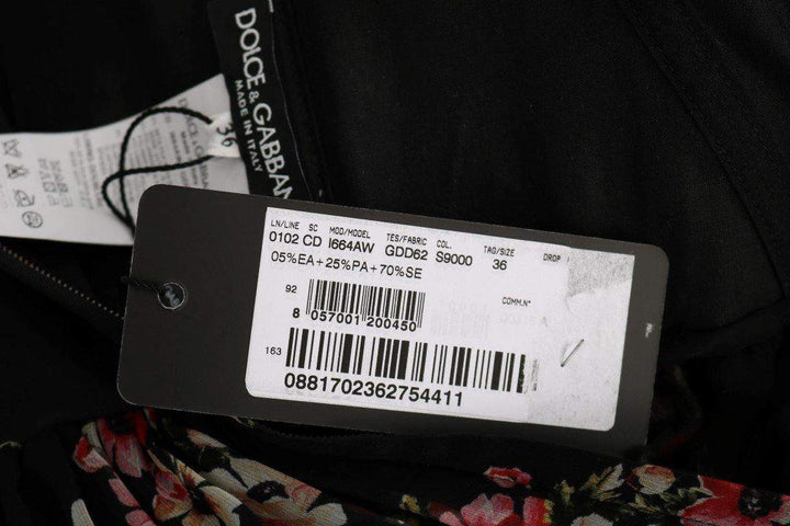 Dolce & Gabbana  Multicolor Silk Stretch Floral Shift Long Dress #women, Brand_Dolce & Gabbana, Catch, Clothing_Dress, Dolce & Gabbana, Dresses - Women - Clothing, feed-agegroup-adult, feed-color-multicolor, feed-gender-female, feed-size-IT36 | XS, Gender_Women, IT36 | XS, Kogan, Multicolor, Women - New Arrivals at SEYMAYKA