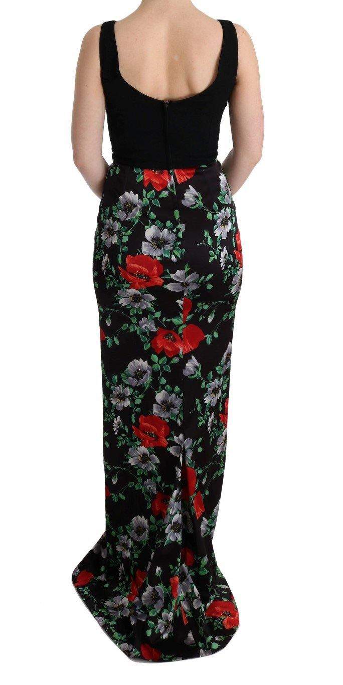 Dolce & Gabbana  Multicolor Floral Print Stretch Sheath Long Dress #women, Brand_Dolce & Gabbana, Catch, Clothing_Dress, Dolce & Gabbana, Dresses - Women - Clothing, feed-agegroup-adult, feed-color-multicolor, feed-gender-female, feed-size-IT40|S, Gender_Women, IT40|S, Kogan, Multicolor, Women - New Arrivals at SEYMAYKA