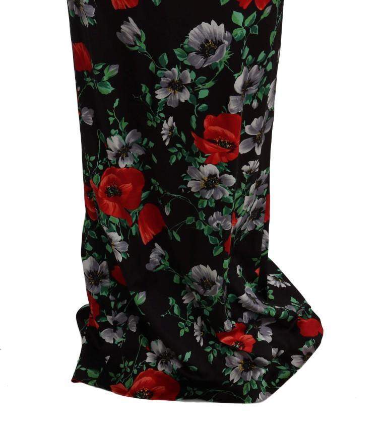 Dolce & Gabbana  Multicolor Floral Print Stretch Sheath Long Dress #women, Brand_Dolce & Gabbana, Catch, Clothing_Dress, Dolce & Gabbana, Dresses - Women - Clothing, feed-agegroup-adult, feed-color-multicolor, feed-gender-female, feed-size-IT40|S, Gender_Women, IT40|S, Kogan, Multicolor, Women - New Arrivals at SEYMAYKA