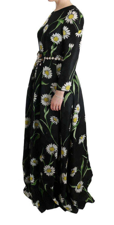 Dolce & Gabbana  Multicolor Silk Sunflower Print Long Maxi Dress #women, Brand_Dolce & Gabbana, Catch, Clothing_Dress, Dolce & Gabbana, Dresses - Women - Clothing, feed-agegroup-adult, feed-color-multicolor, feed-gender-female, feed-size-IT38|XS, feed-size-IT40|S, Gender_Women, IT38|XS, IT40|S, IT42|M, Kogan, Multicolor, Women - New Arrivals at SEYMAYKA