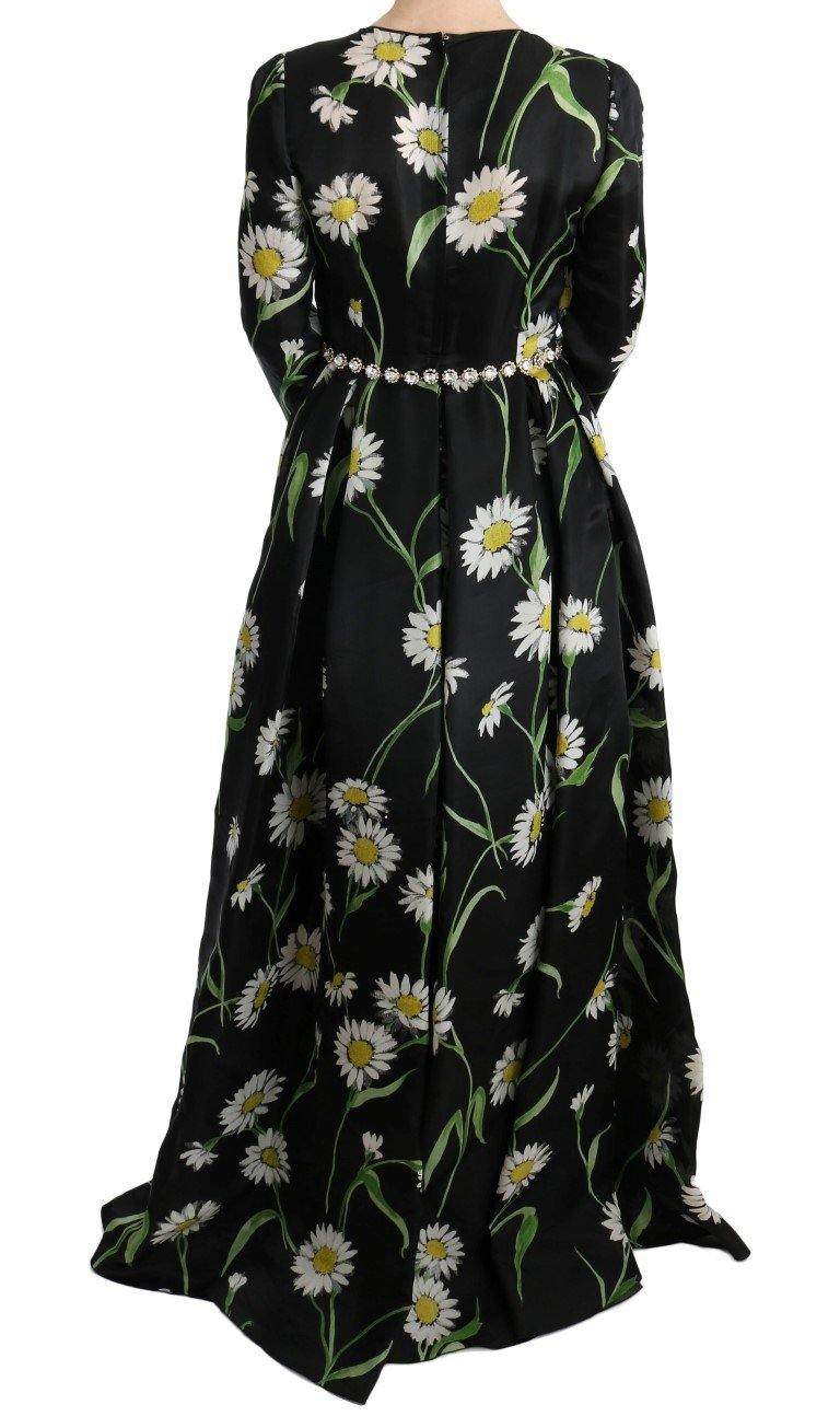Dolce & Gabbana  Multicolor Silk Sunflower Print Long Maxi Dress #women, Brand_Dolce & Gabbana, Catch, Clothing_Dress, Dolce & Gabbana, Dresses - Women - Clothing, feed-agegroup-adult, feed-color-multicolor, feed-gender-female, feed-size-IT38|XS, feed-size-IT40|S, Gender_Women, IT38|XS, IT40|S, IT42|M, Kogan, Multicolor, Women - New Arrivals at SEYMAYKA