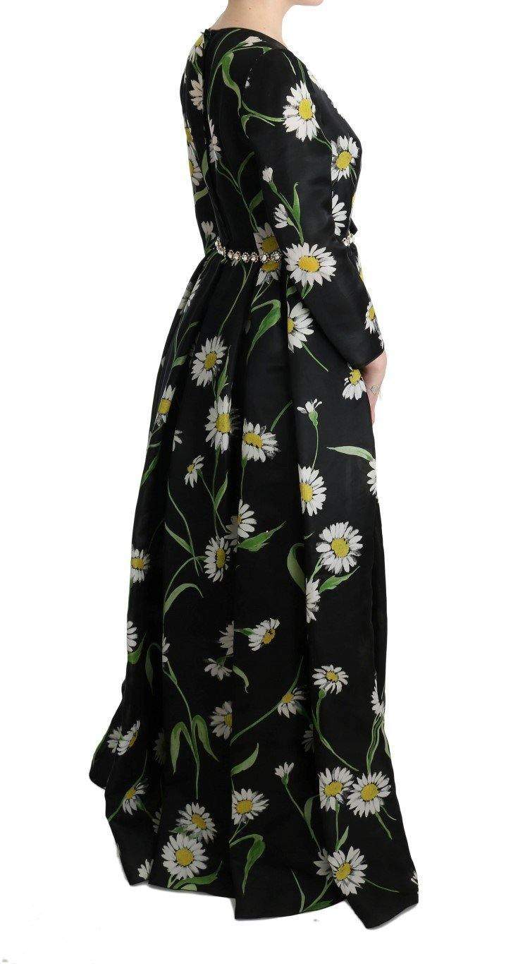 Dolce & Gabbana  Multicolor Silk Sunflower Print Long Maxi Dress #women, Brand_Dolce & Gabbana, Catch, Clothing_Dress, Dolce & Gabbana, Dresses - Women - Clothing, feed-agegroup-adult, feed-color-multicolor, feed-gender-female, feed-size-IT38|XS, feed-size-IT40|S, Gender_Women, IT38|XS, IT40|S, IT42|M, Kogan, Multicolor, Women - New Arrivals at SEYMAYKA