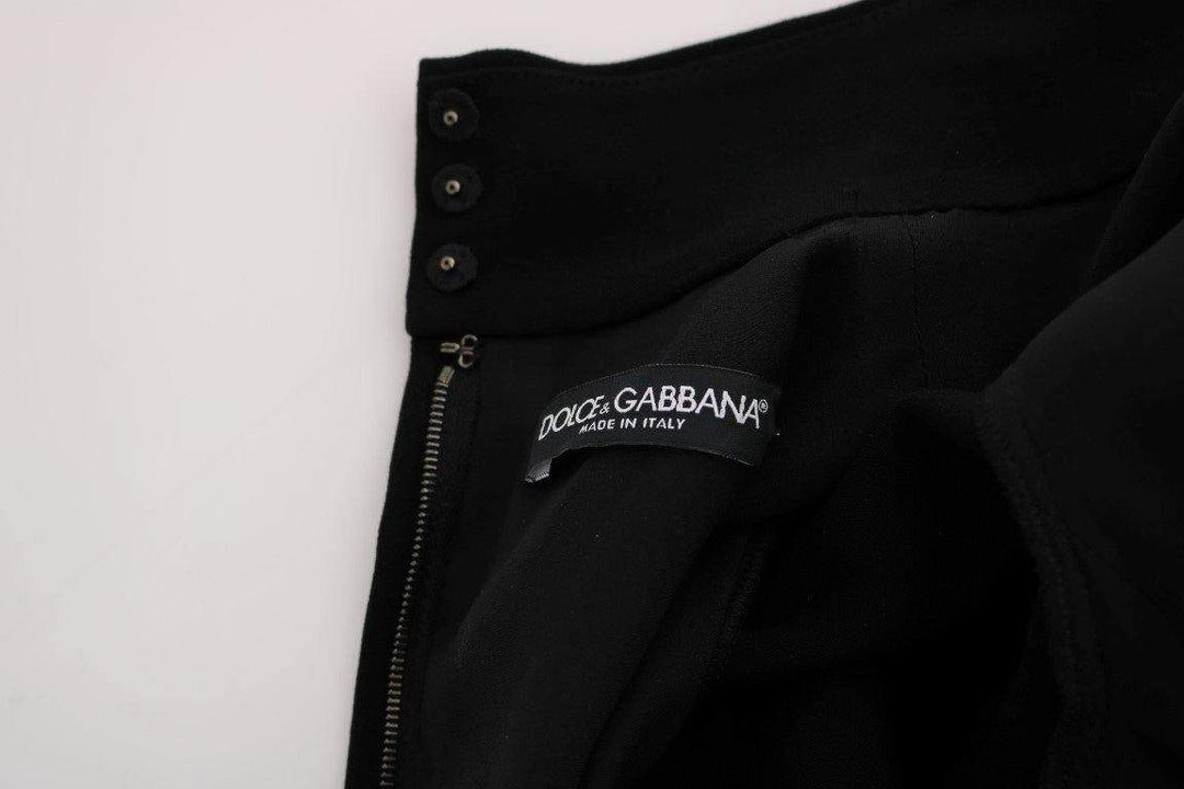 Dolce & Gabbana  Black Stretch Long Gown Sheath Dress #women, Black, Brand_Dolce & Gabbana, Catch, Clothing_Dress, Dolce & Gabbana, Dresses - Women - Clothing, feed-agegroup-adult, feed-color-black, feed-gender-female, feed-size-IT44|L, Gender_Women, IT44|L, Kogan, Women - New Arrivals at SEYMAYKA