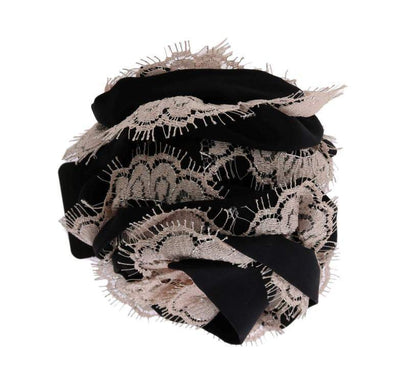 Dolce & Gabbana  Black Silk Pink Floral Lace Hair Claw #women, Accessories - New Arrivals, Black, Brand_Dolce & Gabbana, Catch, Dolce & Gabbana, feed-agegroup-adult, feed-color-black, feed-gender-female, feed-size-OS, Gender_Women, Headbands - Women - Accessories, Kogan at SEYMAYKA