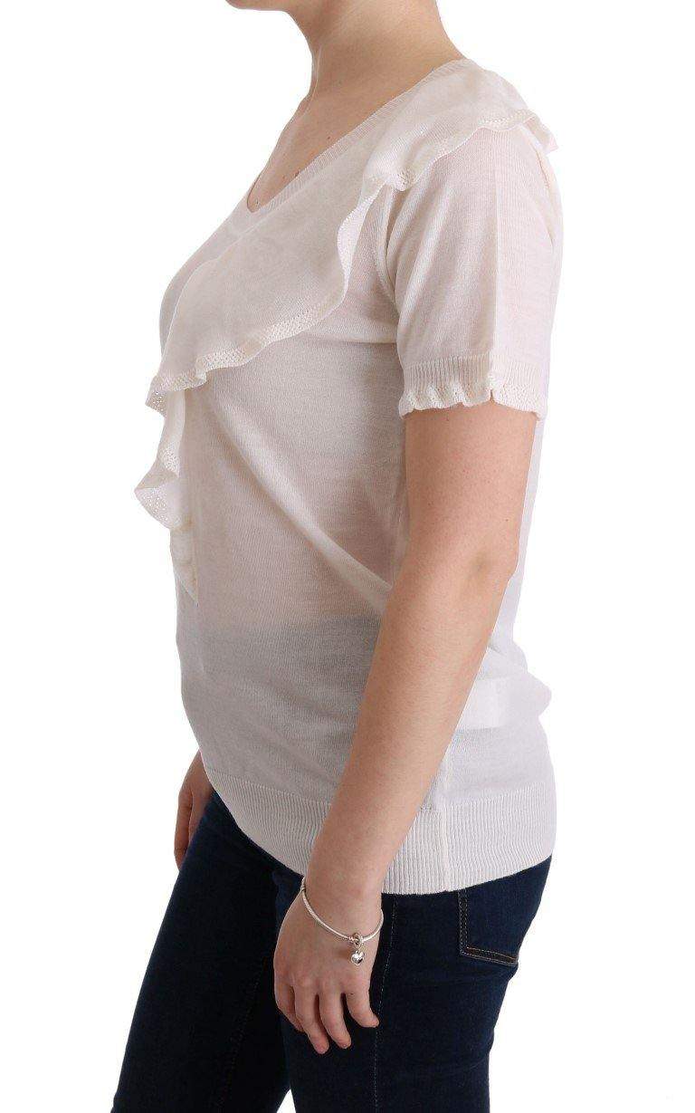 MARGHI LO'  100% Lana Wool Top Blouse T-shirt #women, Catch, feed-agegroup-adult, feed-color-white, feed-gender-female, feed-size-IT46|XL, Gender_Women, IT46|XL, Kogan, MARGHI LO', Tops & T-Shirts - Women - Clothing, White, Women - New Arrivals at SEYMAYKA