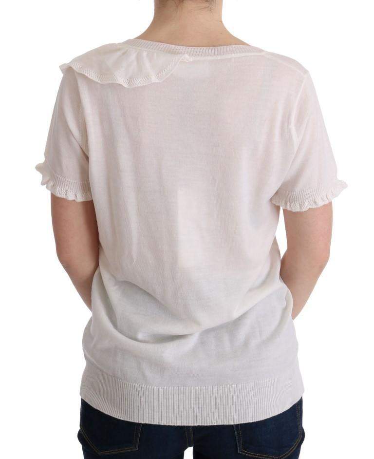 MARGHI LO'  100% Lana Wool Top Blouse T-shirt #women, Catch, feed-agegroup-adult, feed-color-white, feed-gender-female, feed-size-IT46|XL, Gender_Women, IT46|XL, Kogan, MARGHI LO', Tops & T-Shirts - Women - Clothing, White, Women - New Arrivals at SEYMAYKA