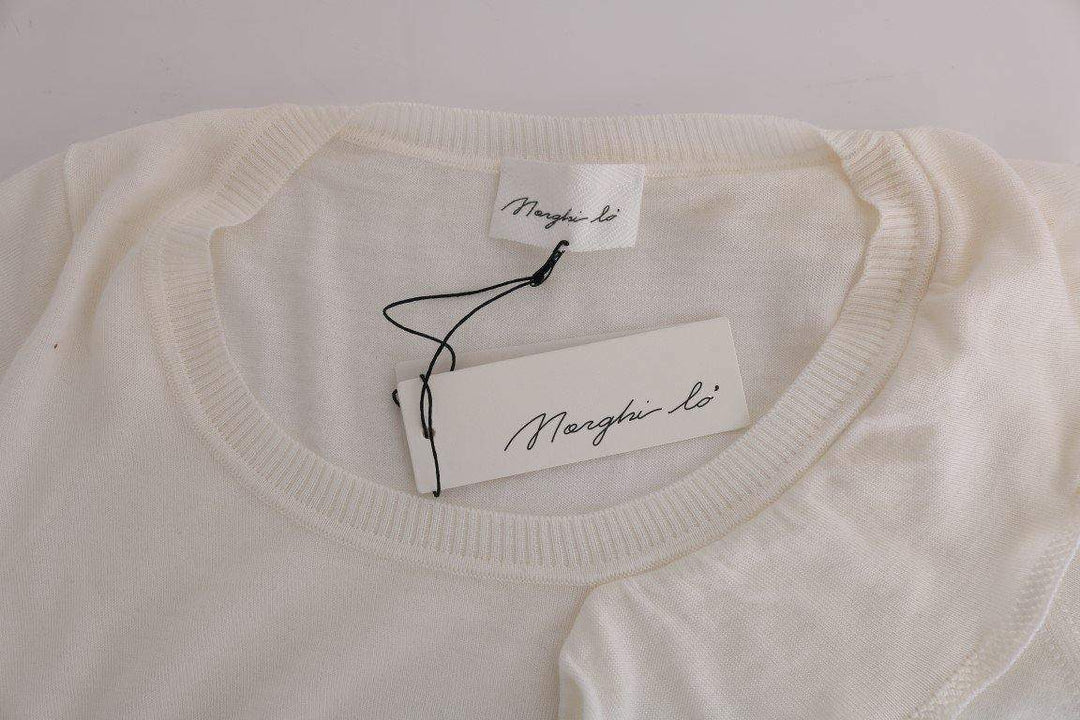 MARGHI LO'  100% Lana Wool Top Blouse T-shirt #women, Catch, feed-agegroup-adult, feed-color-white, feed-gender-female, feed-size-IT46|XL, Gender_Women, IT46|XL, Kogan, MARGHI LO', Tops & T-Shirts - Women - Clothing, White, Women - New Arrivals at SEYMAYKA