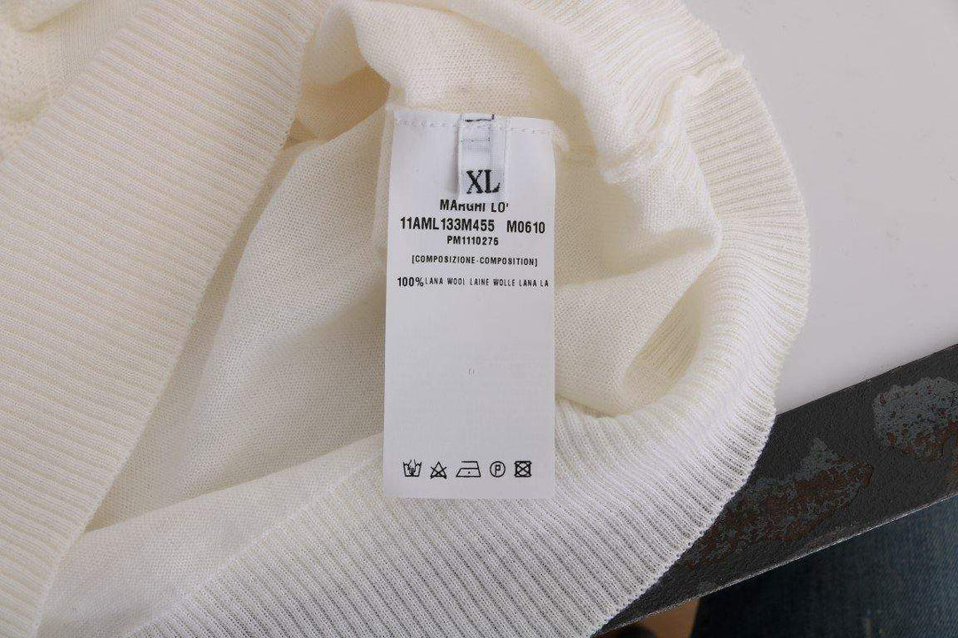 MARGHI LO'  100% Lana Wool Top Blouse T-shirt #women, Catch, feed-agegroup-adult, feed-color-white, feed-gender-female, feed-size-IT46|XL, Gender_Women, IT46|XL, Kogan, MARGHI LO', Tops & T-Shirts - Women - Clothing, White, Women - New Arrivals at SEYMAYKA