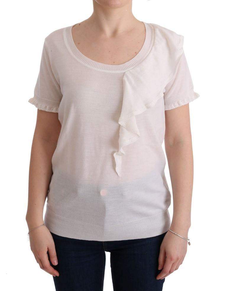 MARGHI LO'  100% Lana Wool Top Blouse T-shirt #women, Catch, feed-agegroup-adult, feed-color-white, feed-gender-female, feed-size-IT46|XL, Gender_Women, IT46|XL, Kogan, MARGHI LO', Tops & T-Shirts - Women - Clothing, White, Women - New Arrivals at SEYMAYKA