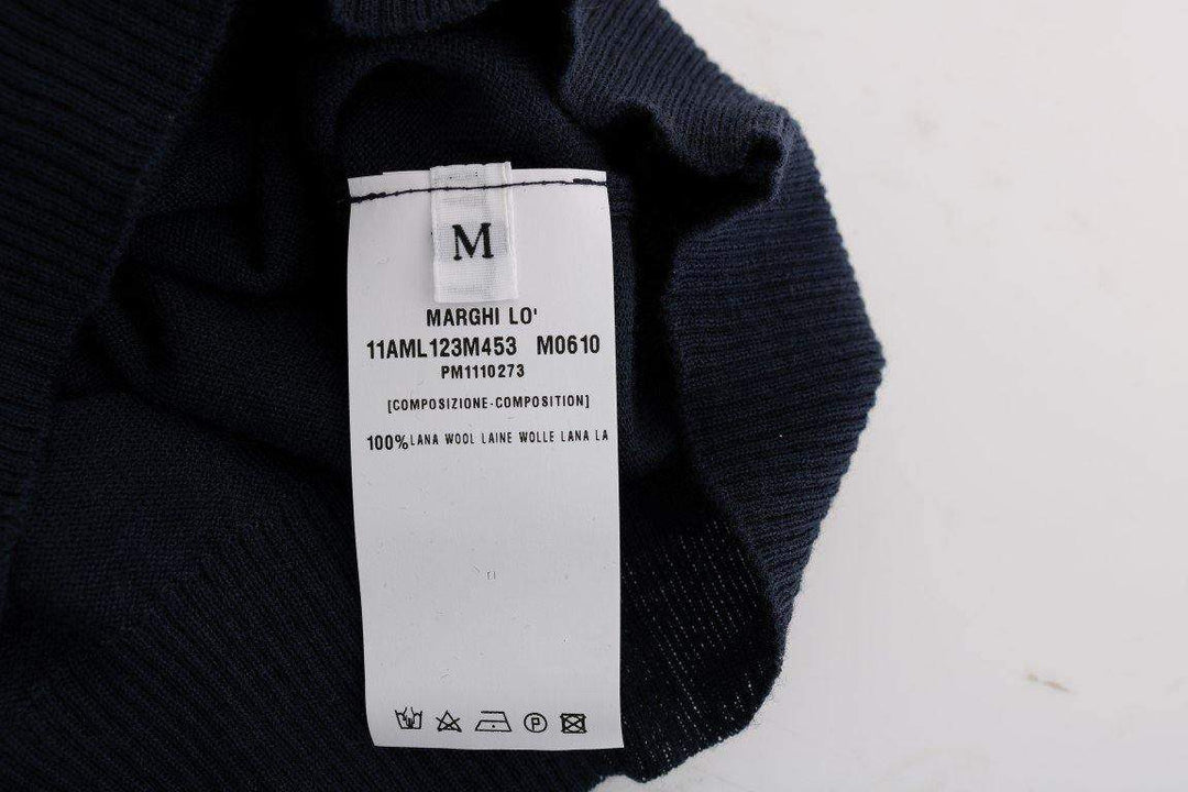 MARGHI LO'  100% Lana Wool Blouse Top #women, Blue, Catch, feed-agegroup-adult, feed-color-blue, feed-gender-female, feed-size-IT42|M, feed-size-IT44|L, Gender_Women, IT42|M, IT44|L, Kogan, MARGHI LO', Tops & T-Shirts - Women - Clothing at SEYMAYKA